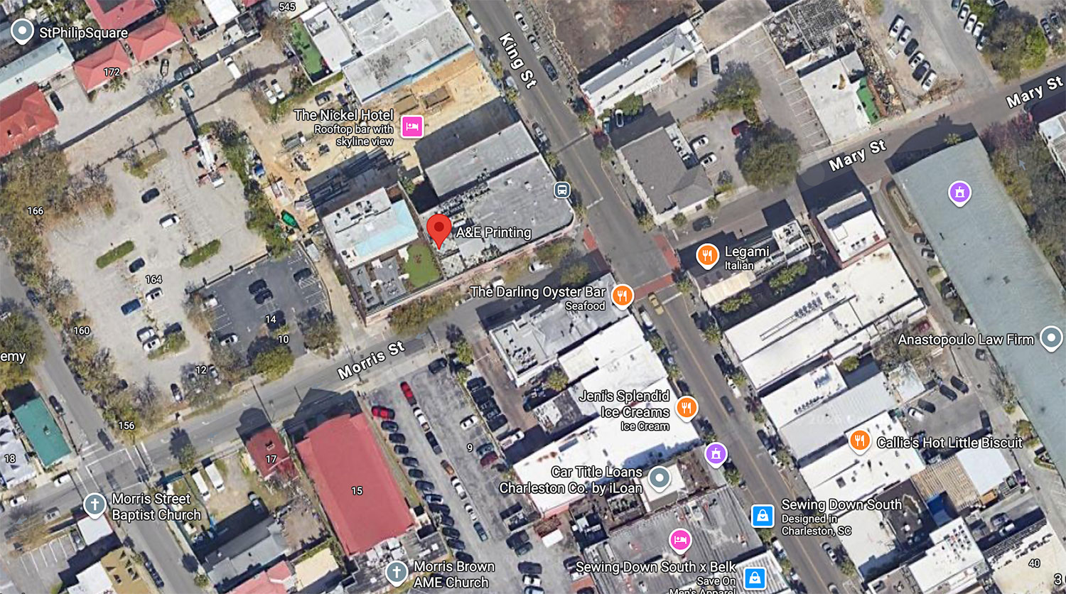 Overhead of A&E Charleston
